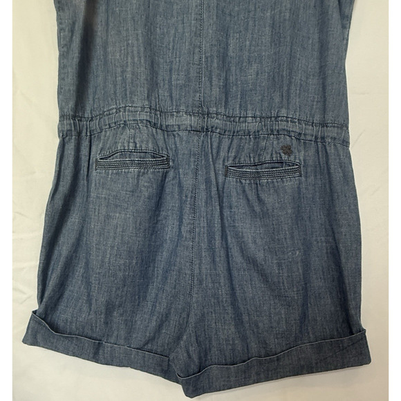 Vintage Y2K Lucky Brand Womens Denim Romper Size M Button Up Beach Casual Lounge - Picture 6 of 10